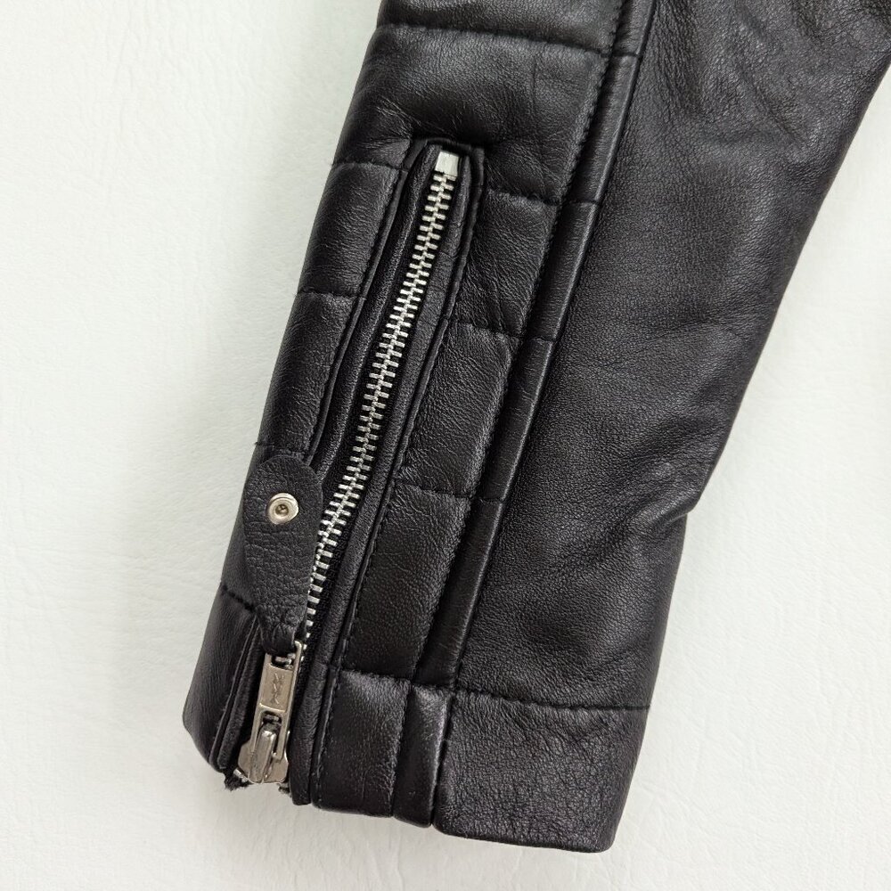 Y&M Leather Women's Leather Moto Jacket XS - Picture 6 of 11